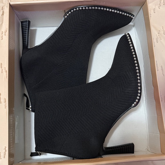 BCBGeneration Black Studded Heeled Boots - Picture 2 of 7